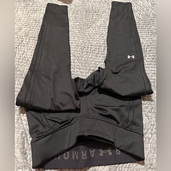 UNDER ARMOUR WOMENS LEGGINGS HeatGear Compression Leggings Black size XS - Picture 7 of 17